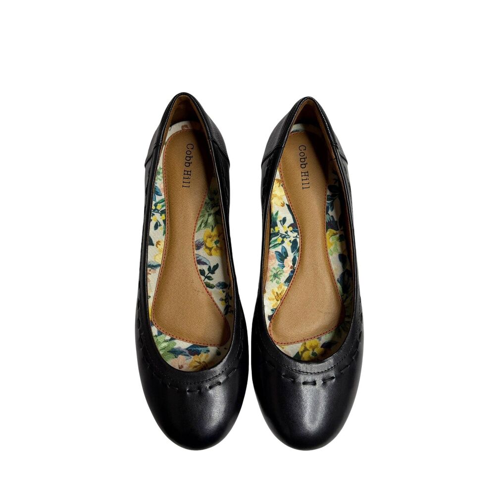 Cobb Hill Maiika Ballet Flat Shoes Leather Black 7